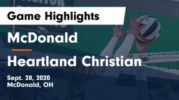 McDonald  vs Heartland Christian Game Highlights - Sept. 28, 2020