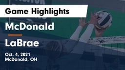 McDonald  vs LaBrae  Game Highlights - Oct. 4, 2021