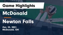 McDonald  vs Newton Falls  Game Highlights - Oct. 23, 2021