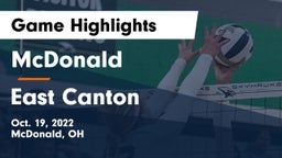 McDonald  vs East Canton Game Highlights - Oct. 19, 2022