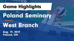 Poland Seminary  vs West Branch Game Highlights - Aug. 19, 2019