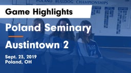 Poland Seminary  vs Austintown 2 Game Highlights - Sept. 23, 2019