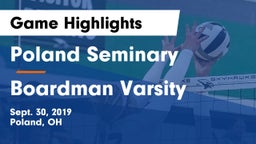 Poland Seminary  vs Boardman Varsity Game Highlights - Sept. 30, 2019