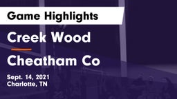 Creek Wood  vs Cheatham Co Game Highlights - Sept. 14, 2021