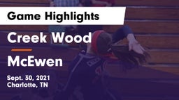 Creek Wood  vs McEwen  Game Highlights - Sept. 30, 2021