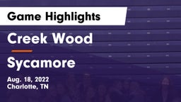 Creek Wood  vs Sycamore  Game Highlights - Aug. 18, 2022