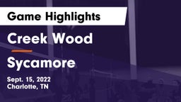 Creek Wood  vs Sycamore  Game Highlights - Sept. 15, 2022