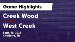 Creek Wood  vs West Creek  Game Highlights - Sept. 10, 2022