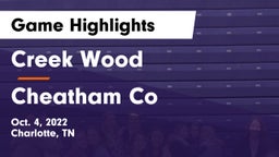 Creek Wood  vs Cheatham Co Game Highlights - Oct. 4, 2022