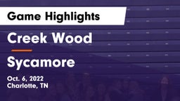 Creek Wood  vs Sycamore Game Highlights - Oct. 6, 2022