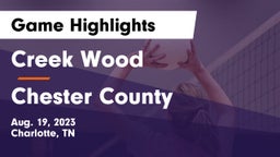 Creek Wood  vs Chester County  Game Highlights - Aug. 19, 2023