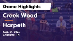 Creek Wood  vs Harpeth  Game Highlights - Aug. 31, 2023