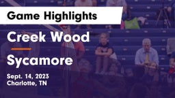 Creek Wood  vs Sycamore  Game Highlights - Sept. 14, 2023