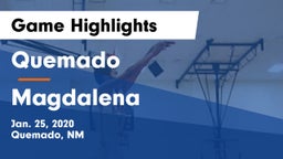 Quemado  vs Magdalena  Game Highlights - Jan. 25, 2020