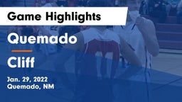 Quemado  vs Cliff   Game Highlights - Jan. 29, 2022