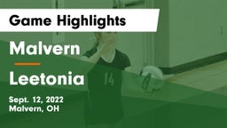 Malvern  vs Leetonia  Game Highlights - Sept. 12, 2022