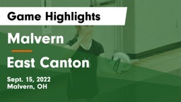 Malvern  vs East Canton  Game Highlights - Sept. 15, 2022