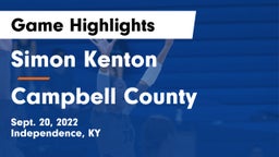 Simon Kenton  vs Campbell County  Game Highlights - Sept. 20, 2022