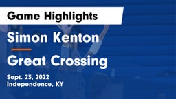 Simon Kenton  vs Great Crossing  Game Highlights - Sept. 23, 2022