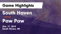 South Haven  vs Paw Paw Game Highlights - Oct. 17, 2019