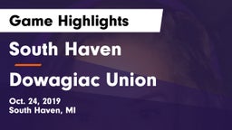 South Haven  vs Dowagiac Union Game Highlights - Oct. 24, 2019