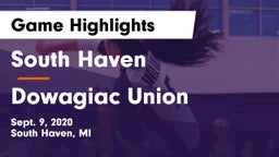South Haven  vs Dowagiac Union Game Highlights - Sept. 9, 2020