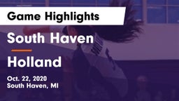 South Haven  vs Holland  Game Highlights - Oct. 22, 2020