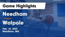 Needham  vs Walpole  Game Highlights - Feb. 10, 2023