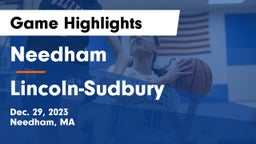 Needham  vs Lincoln-Sudbury  Game Highlights - Dec. 29, 2023