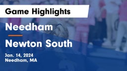 Needham  vs Newton South  Game Highlights - Jan. 14, 2024