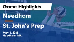 Needham  vs St. John's Prep Game Highlights - May 4, 2023