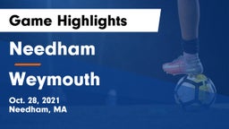 Needham  vs Weymouth  Game Highlights - Oct. 28, 2021