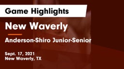 New Waverly  vs Anderson-Shiro Junior-Senior  Game Highlights - Sept. 17, 2021