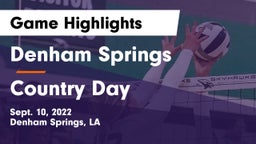 Denham Springs  vs Country Day Game Highlights - Sept. 10, 2022