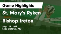 St. Mary's Ryken  vs Bishop Ireton  Game Highlights - Sept. 19, 2019