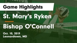 St. Mary's Ryken  vs Bishop O'Connell  Game Highlights - Oct. 10, 2019