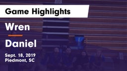 Wren  vs Daniel  Game Highlights - Sept. 18, 2019