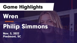 Wren  vs Philip Simmons  Game Highlights - Nov. 3, 2022