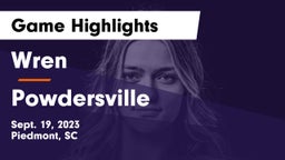 Wren  vs Powdersville  Game Highlights - Sept. 19, 2023