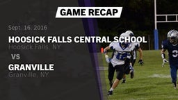 Recap: Hoosick Falls Central School vs. Granville  2016