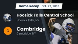 Recap: Hoosick Falls Central School vs. Cambridge  2018