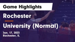Rochester  vs University (Normal)  Game Highlights - Jan. 17, 2023