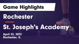Rochester  vs St. Joseph's Academy Game Highlights - April 23, 2022