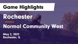 Rochester  vs Normal Community West Game Highlights - May 2, 2022