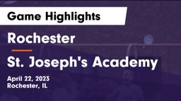 Rochester  vs St. Joseph's Academy Game Highlights - April 22, 2023