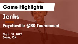 Jenks  vs Fayetteville @BK Tournament  Game Highlights - Sept. 10, 2022