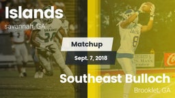 Matchup: Islands  vs. Southeast Bulloch  2018