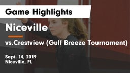 Niceville  vs vs.Crestview (Gulf Breeze Tournament) Game Highlights - Sept. 14, 2019