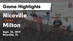 Niceville  vs Milton  Game Highlights - Sept. 26, 2019
