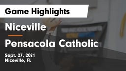 Niceville  vs Pensacola Catholic  Game Highlights - Sept. 27, 2021